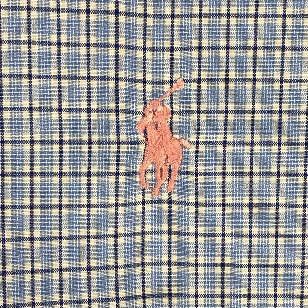 Polo Ralph Lauren Shirt Men L Red White Blue Tartan Plaid Button Up Classic Fit - Picture 4 of 7